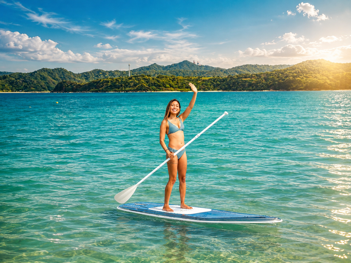 海を楽しむSUP